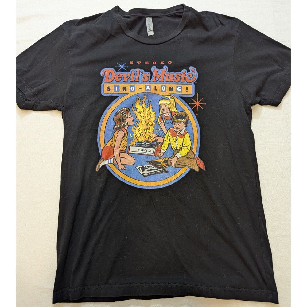 Steven Rhodes Devil's Music Sing-Along T Shirt Medium Black Next Level